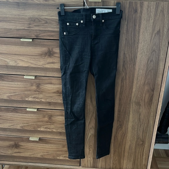 Black highwasted skinny rag and bone black jeans - Picture 1 of 3